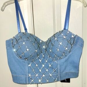Diamond Bra/ Bustier / Selena look alike Great Sunmer Top